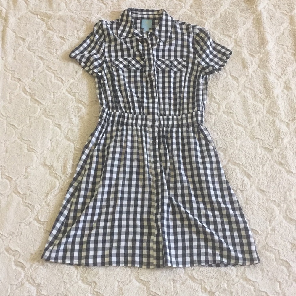 Gingham Shirt Dress by CeCe * Sz 4